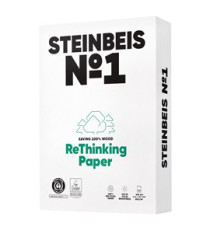 Carta riciclata al 100% senza legno - A4 - 80 gr - bianco - Steinbeis - conf. 500 fogli