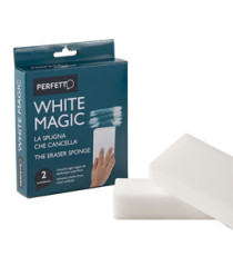 Spugna cancella macchie White Magic - 12 x 2,5 x 6 cm - Perfetto - conf. 2 pezzi