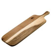 Tagliere con manico - 45 x 18 x 1,6 cm - legno di acacia - Leone