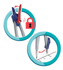 Compasso Stop System - con adattatore e mine ricambio - diametro max cerchio 282mm - Maped