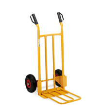 Carrello trasporto grandi volumi Robustus - portata max 300 kg - 56 x 17 x 110 cm - acciaio verniciato - giallo - Garden