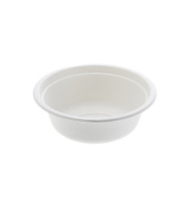 Ciotola monouso Bio - rotonda - diametro 13,5 cm - 350 ml - cellulosa - bianco - Leone - conf. 50 pezzi