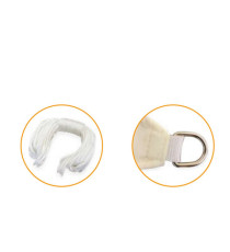 Tenda a vela triangolare ombreggiante - 3,6 x 3,6 x 3,6 m - PL - tortora - Garden Friend