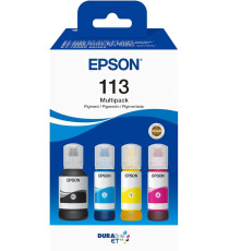 Multipack Epson Ecotank 113 BK-C-M-Y C13T06B640 flacone inchiostro pigmentato originale per Epson EcoTank ET 16600,5800,16650