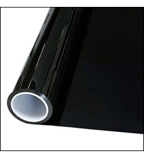 Pellicola adesiva - 50 cm x 10 m - protezione UV alta - trasparenza medio bassa -  riflettente/nero - Patifix