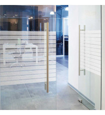 Plastica decorativa statica - 45 cm x 1,5 m - strisce sale riunioni - PVC - trasparente opaco - Patifix