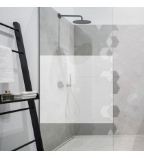 Plastica decorativa statica - 45 cm x 1,5 m - striscia oscurante opaca - PVC - bianco latte - Patifix