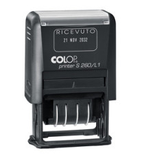 Timbro S260/L1 Datario + RICEVUTO - 4 mm - autoinchiostrante - bicolore - Colop