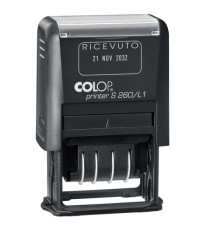 Timbro S260/L1 Datario + RICEVUTO - 4 mm - autoinchiostrante - bicolore - Colop