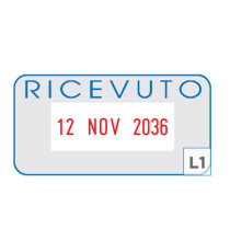 Timbro S260/L1 Datario + RICEVUTO - 4 mm - autoinchiostrante - bicolore - Colop