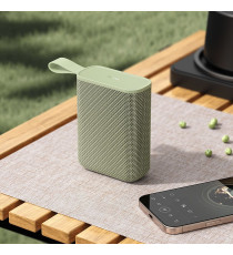Altoparlante speaker wireless Hoco HC34 verde bluetooth 5.3 IPX4 5W 1200 mAh cassa azione fino a 10mt, Dimensioni: 111×84×40mm