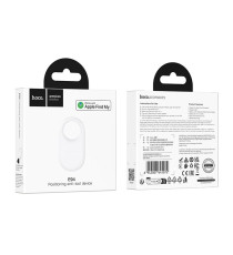 Localizzatore gps Hoco E94 bianco pearl compatibile con Apple Find My tracker compatto e leggerissimo, durata fino a 12 mesi