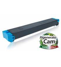 Toner MX-23 ciano rigenerato CAM di alta qualità, made in Italy per Sharp MX-2010U MX-2310U MX-3111U MX23GTCA 10.000 pagine