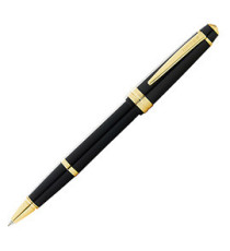 Penna roller Bailey Light - punta F - fusto nero/oro - Cross