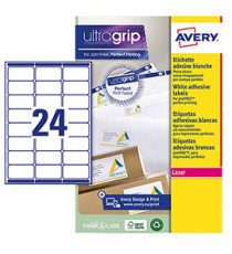 Etichette adesive L7159 - in carta - angoli arrotondati - laser - permanenti - 63,5 x 33,9 mm - 24 et/fg - 15 fogli - bi