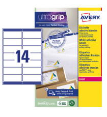 Etichette adesive L7163 - in carta - angoli arrotondati - laser - permanenti - 99,1 x 38,1 mm - 14 et/fg - 15 fogli - bi