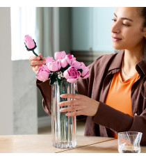 Lego Icons The Botanical Collection - Bouquet di rose rosa - Lego 10374 12 Rose e 4 Rametti di Gipsofila 789pz ANNI 18+