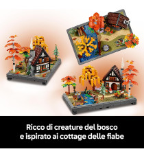 Lego Icons - Giardino autunnale del cottage - Lego 10371 con Casa, 4 Alberi, Animali e Fiori 1102pz Anni 18+
