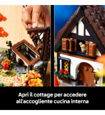 Lego Icons - Giardino autunnale del cottage - Lego 10371 con Casa, 4 Alberi, Animali e Fiori 1102pz Anni 18+