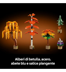 Lego Icons - Giardino autunnale del cottage - Lego 10371 con Casa, 4 Alberi, Animali e Fiori 1102pz Anni 18+