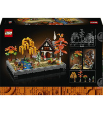 Lego Icons - Giardino autunnale del cottage - Lego 10371 con Casa, 4 Alberi, Animali e Fiori 1102pz Anni 18+