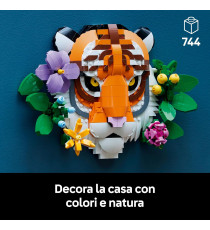 Lego Art - Collezione animali – Tigre - Lego 31217 con Fiori e Piante Botaniche Decorative Anni 18+ 744pz