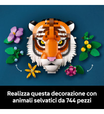 Lego Art - Collezione animali – Tigre - Lego 31217 con Fiori e Piante Botaniche Decorative Anni 18+ 744pz