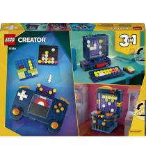 Lego Creator 3in1 - Console di gioco retrò - Lego 31380 Cabinato Arcade o Computer con Tastiera e Mouse Anni 8+ 368pz
