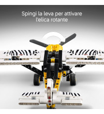Lego Technic - Aereo Bush - Lego 42198 Veicolo con Elica Rotante, Ali Regolabili,Motore a Pistoni Anni 8+ 333pz