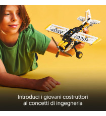 Lego Technic - Aereo Bush - Lego 42198 Veicolo con Elica Rotante, Ali Regolabili,Motore a Pistoni Anni 8+ 333pz