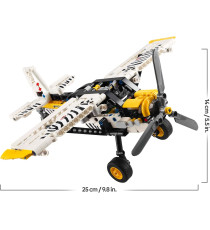 Lego Technic - Aereo Bush - Lego 42198 Veicolo con Elica Rotante, Ali Regolabili,Motore a Pistoni Anni 8+ 333pz