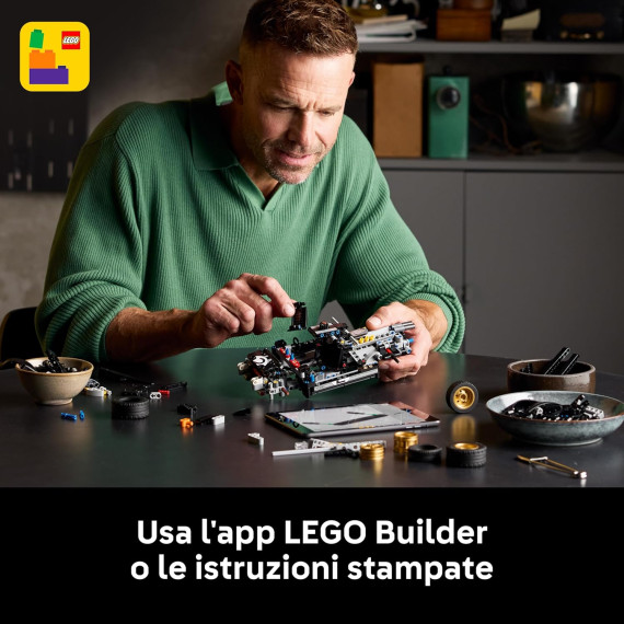 Lego Technic - Auto da corsa Ford GT40 MKII 1966 - Lego 42223 Motore V8, Dettagli e Livrea Originali Anni 18+ 793pz