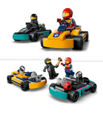 Lego City - Go-kart e piloti - Lego 60400 Kart da Corsa con 2 Minifigure di Piloti Anni 5+ 99pz