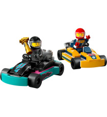 Lego City - Go-kart e piloti - Lego 60400 Kart da Corsa con 2 Minifigure di Piloti Anni 5+ 99pz