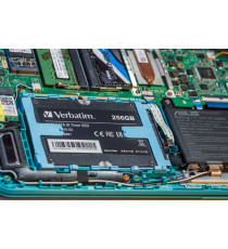 Hard Disk interno Verbatim Vi550 S3 SSD 256gb 49351 da 7 mm SATA III 2,5” Interna fino a 520 MB/s con chip flash NAND 3D