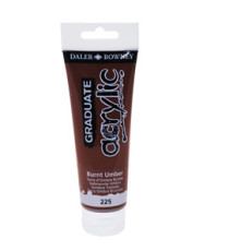 Colore acrilico fine Graduate - 120 ml - terra d'ombra bruciata - Daler Rowney
