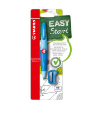 Portamine Easyergo - 3,15mm - per destrosi + affilamine - fusto azzurro - Stabilo