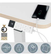 Scrivania Compatta Elettrica Sit-Stand - fissa - 80 x 60 x 65-130 cm - bianco - Leitz