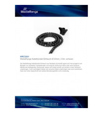 Canalina passacavi Media Range nera 20mm x 2,5 m MRCS301, in Plastica flessibile resistente