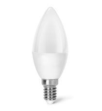 Lamapdina LED C37 6W attacco E14 510 lumen 6500K luce fredda misura 280 D37xH100mm Equivalenza lampada incandescente 42W