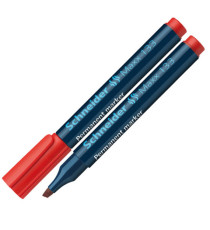 Marcatore permanente Maxx 133 - punta a scalpello -  tratto 1,00-4,00mm - rosso - Schneider