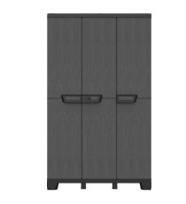 Armadio CAB102A ardesia - 3 ante - 102 x 39 x 172 cm - plastica - nero - Terry