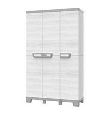 Armadio CAB102A sequoia - 3 ante - 102 x 39 x 172 cm - plastica - grigio - Terry