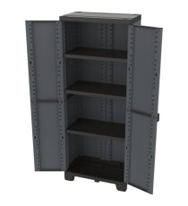 Armadio CAB2680 ardesia - 2 ante - 68 x 39 x 172 cm - plastica - nero - Terry