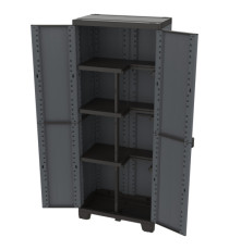 Armadio CAB2680 ardesia - 2 ante - 68 x 39 x 172 cm - plastica - nero - Terry