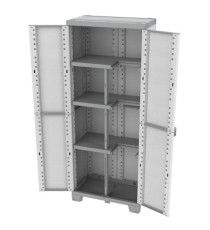 Armadio CAB2680 sequoia - 2 ante - 68 x 39 x 172 cm - plastica - grigio - Terry