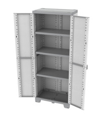 Armadio CAB2680 sequoia - 2 ante - 68 x 39 x 172 cm - plastica - grigio - Terry