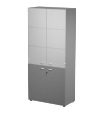 Armadio modulare - a 2 + 2 ante basse - 90 x 45,8 x 200 cm - antracite