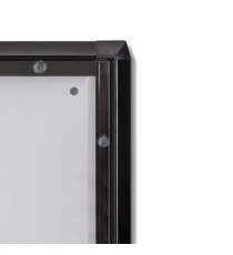 Bacheca per interni - con ante battenti -  2 fogli A4 - cornice nera - orizzontale - Showdown