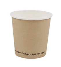 Bicchiere caffè - carta - 100 ml - avana - Signor Bio - conf. 50 pezzi